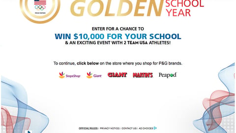 P&G Ahold 'Golden School Year' Landing Page