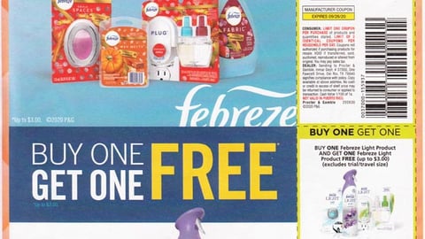 Febreze 'Relax & Save Buy One Get One Free' FSI