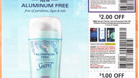Secret 'Buy One, Get One Free' FSI