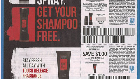 Axe 'Get Your Shampoo Free' FSI