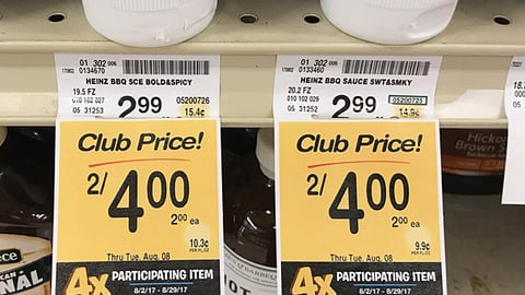 Safeway 'Participating Item' Shelf Tag