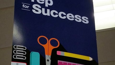 CVS 'Prep for Success' Ceiling Sign