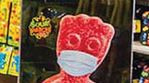 Sour Patch Kids 'Face Coverings' Counter Sign