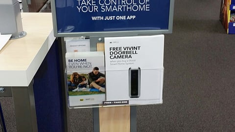 Best Buy Vivint 'Take Control' Stanchion Sign