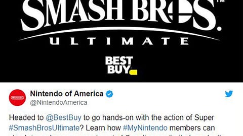 Nintendo of America 'Super #SmashBrosUltimate' Twitter Update