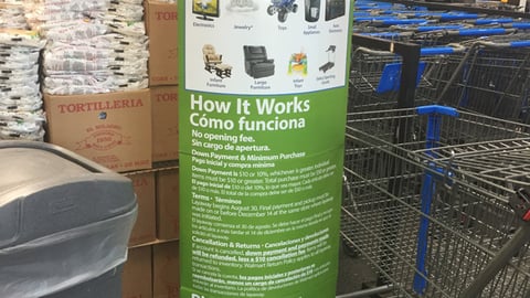 Walmart 'Layaway' Standee