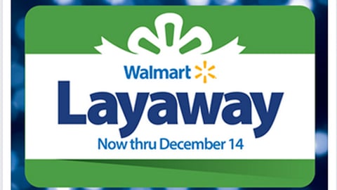 Walmart 'Layaway' Twitter Update
