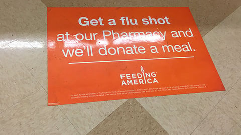 Fry's 'Get a Flu Shot' Floor Cling