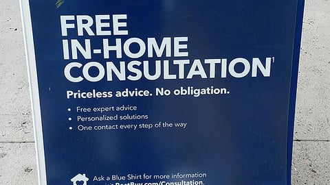 Best Buy 'Priceless Advice' A-Board