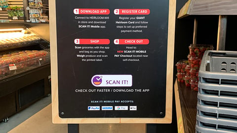 Giant Heirloom Market 'New Scan It!' Rack Sign