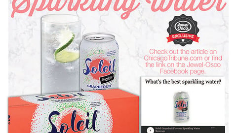 Jewel-Osco Soleil 'Number One Sparkling Water' Feature