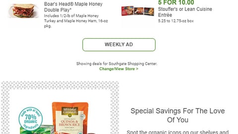 Publix 'Organic Icons' Email Ad