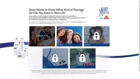ShopRite Dove 'Right On, Girls' Promotional Page
