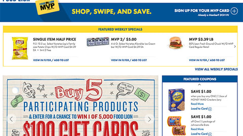 Food Lion 'Extra Credit' Carousel Ad