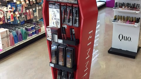 Rimmel 'Halloween Coffin' Two-Sided Floorstand