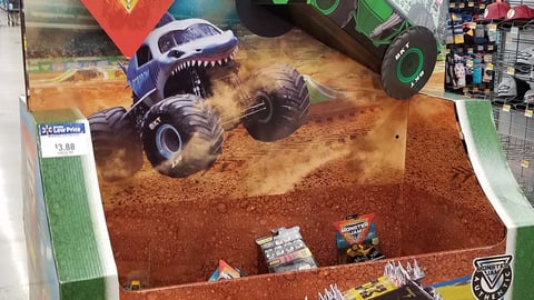 Walmart 'Monster Jam' Launch Dump Bin