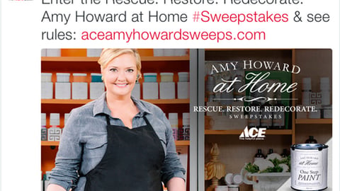 Ace Hardware Amy Howard Twitter Update