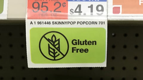 CVS Skinny Pop 'Gluten Free' Shelf Tag