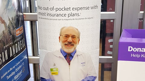 Walmart Pharmacy 'Flu Shots' Standee