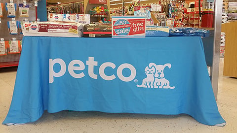 Petco 'Free Gifts' Table Display