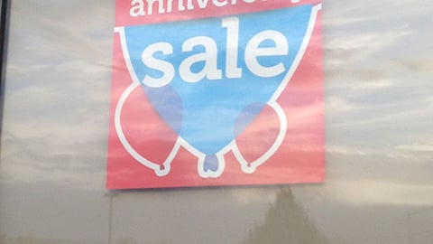 Petco '50th Anniversary Sale' Window Poster