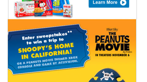 Albertsons 'The Peanuts Movie' Email