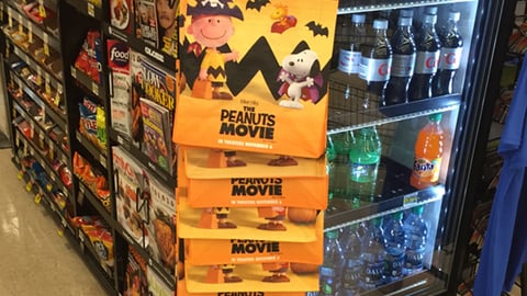 Jewel-Osco 'The Peanuts Movie' Bag Merchandising Strip