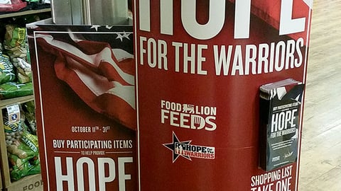 Food Lion Hope for the Warriors Standees