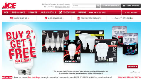 Ace 'Buy 2, Get 1 Free' LED Carousel Ad