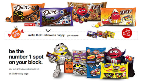 Target.com Mars 'Fright Done Right' Page