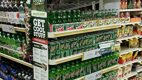Mountain Dew Food Lion 'The Dew Shop' Endcap Display