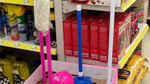 Dollar General 'Clean for the Cure' Dump Bin