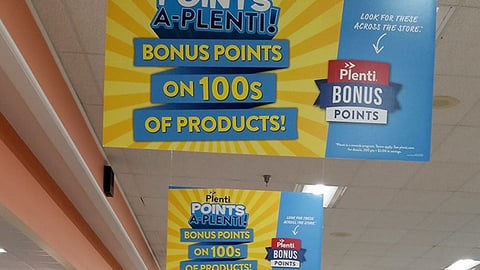 Winn-Dixie 'Points A-Plenti' Ceiling Signs