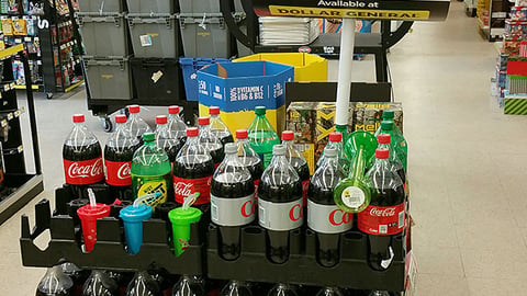 Coca-Cola Dollar General Football Case Stacker