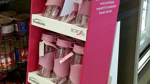 Trudeau 'Eradicate Breast Cancer' Floorstand