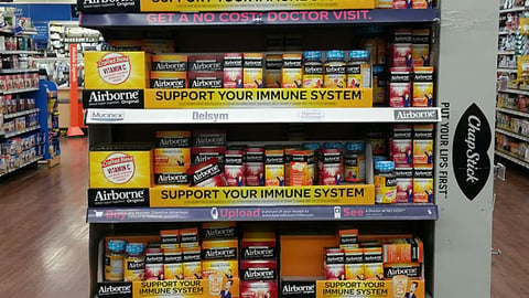 Walmart Airborne 'No Cost Doctor Visit' Pharmacy Endcap