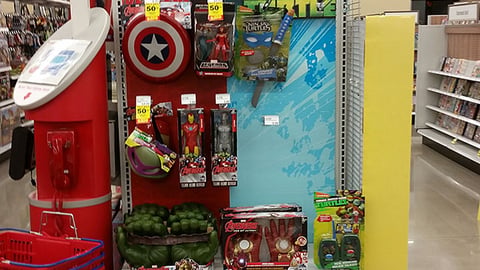 Meijer 'Princess & Super Hero Month' Endcap Displays