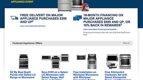 Best Buy 'Prep for the Holidays' Web Page