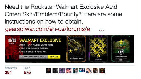 'Gears of War' Walmart Twitter Update