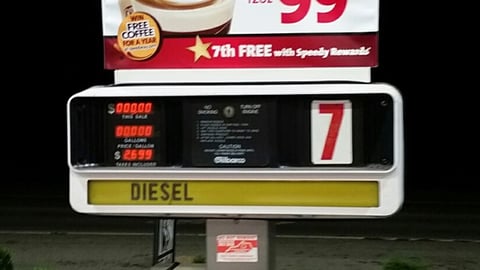 Speedway 'Make Your Own Lattes' Pump Topper