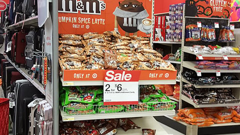 Target M&M's 'Pumpkin Spice Latte' Endcap