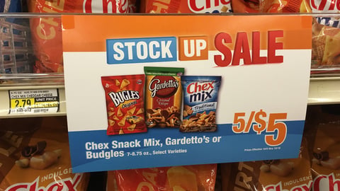 Jewel-Osco General Mills 'Stock Up Sale' Shelf Sign