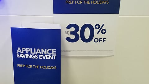 Best Buy 'Appliance Savings Event' Signs