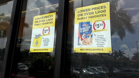 Winn-Dixie 'New Regular Price' Window Posters