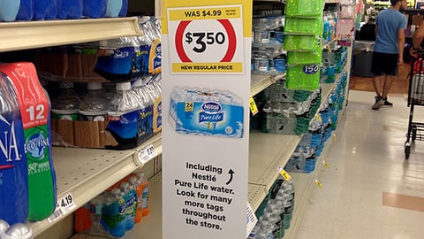 Winn-Dixie Pure Life 'New Regular Price' Violator
