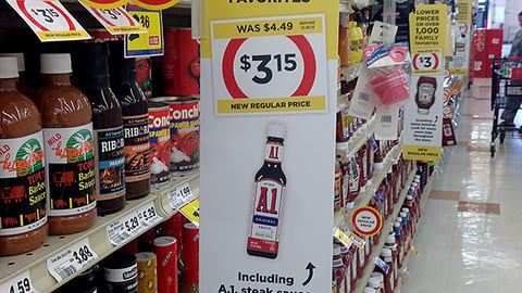 Winn-Dixie A.1. 'New Regular Price' Violator