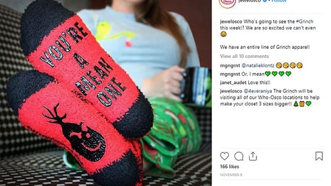 Jewel-Osco 'Grinch Apparel' Instagram Update