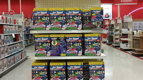 Target Star Shower Holiday Endcap