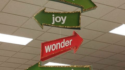 Target Holiday Ceiling Sign