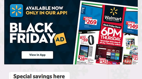 Walmart Black Friday 'Only in Our App' Email